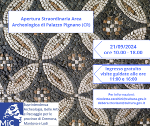 Scopri di più sull'articolo Apertura Straordinaria Area Archeologica Palazzo Pignano 21/09/2024